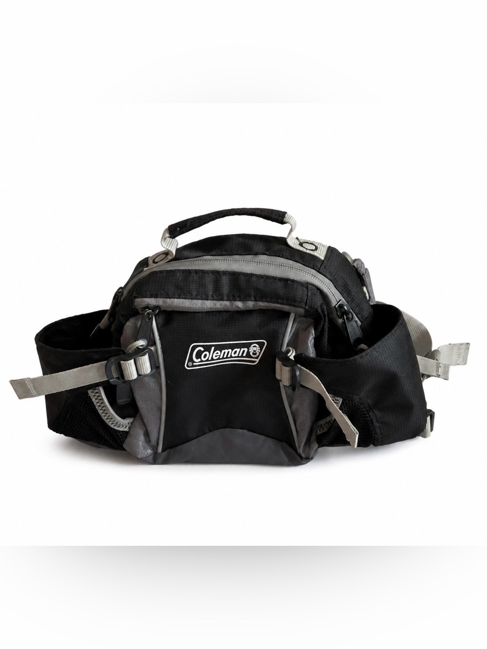 Coleman Black and Gray Belt Bag with Multiple Pockets